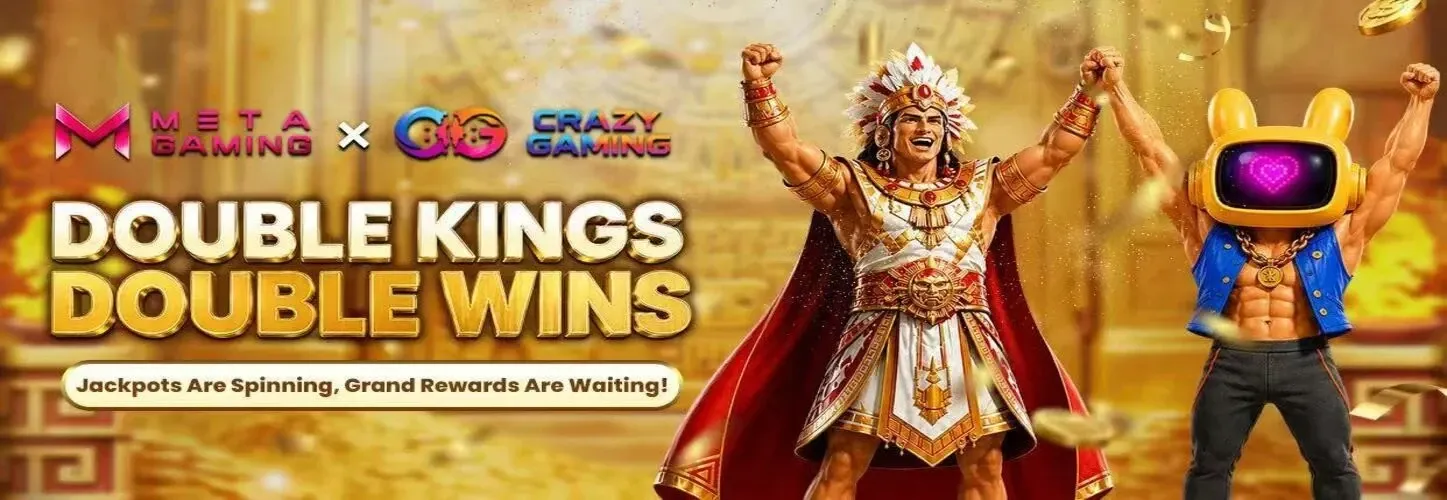 Sepanduk Meta Gaming x Crazy Gaming: Double Kings, Double Wins
